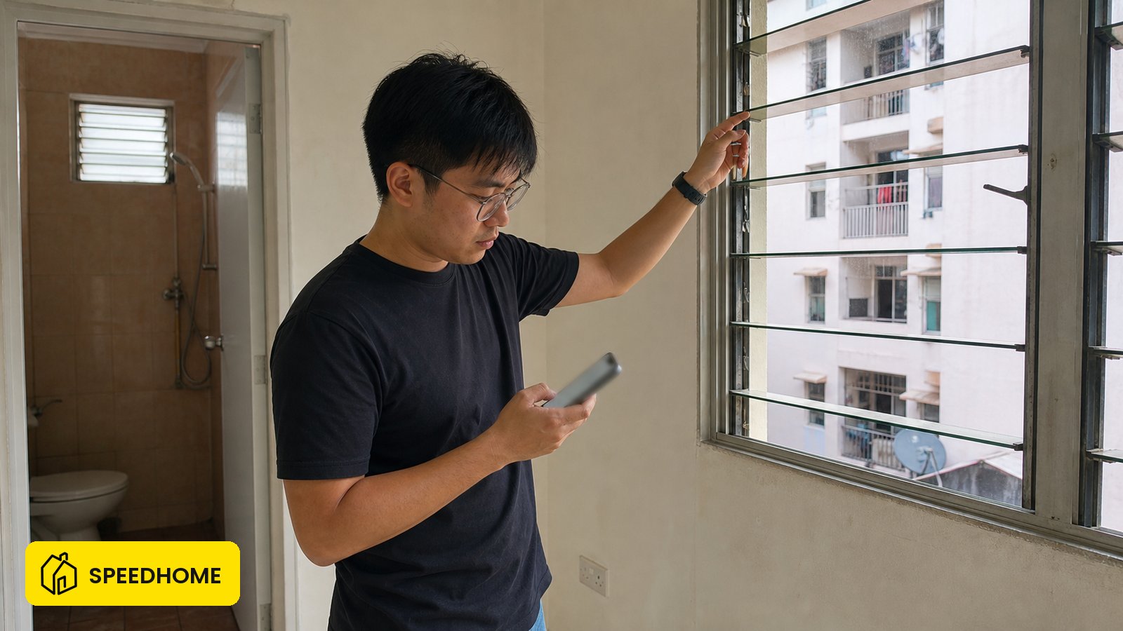 Check real cost, unit condition, neighbourhood, tenancy terms, handover, scam si