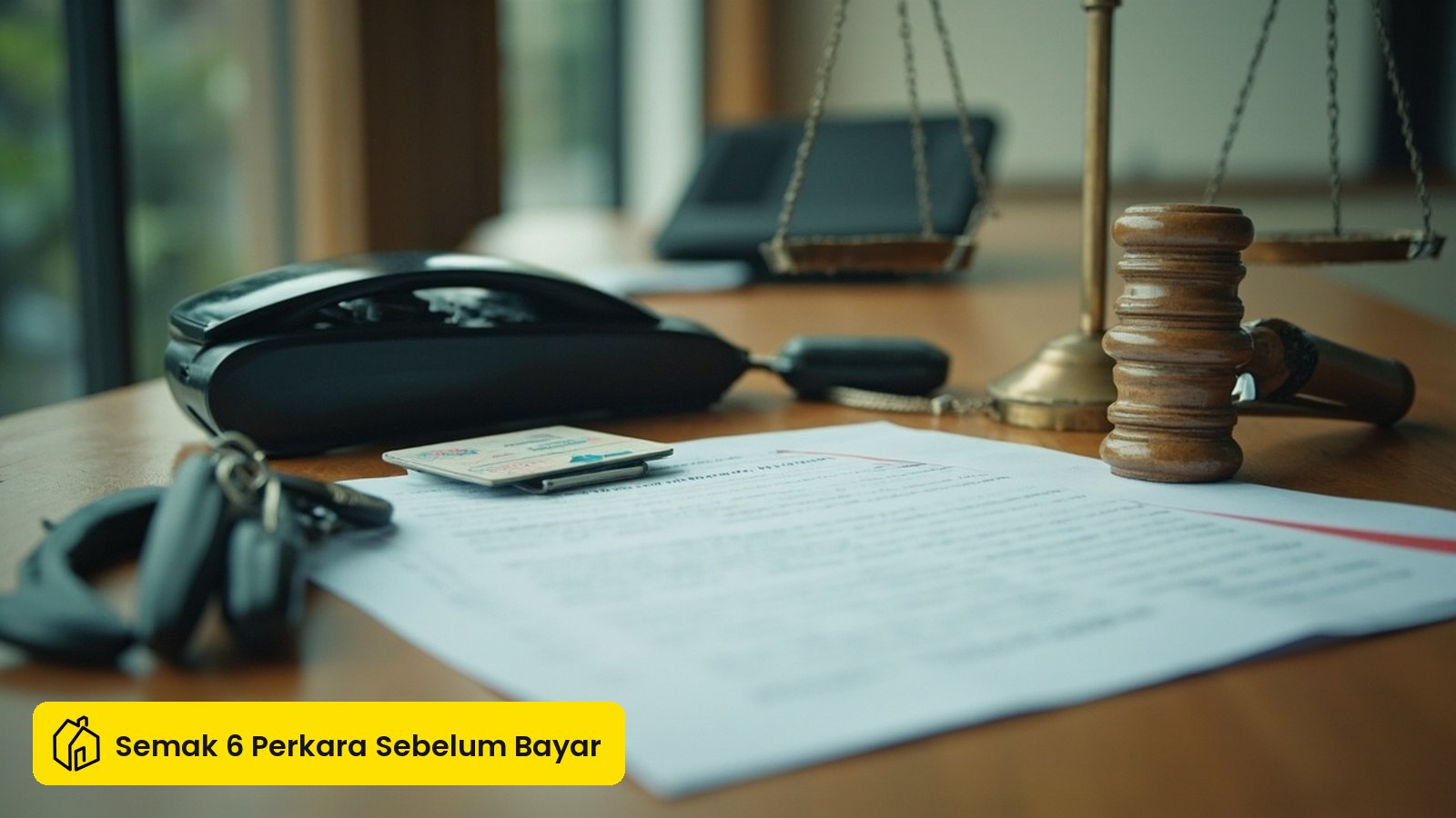 Semakan enam perkara sebelum bayar sewa — telefon, kunci, access card dan dokumen generik