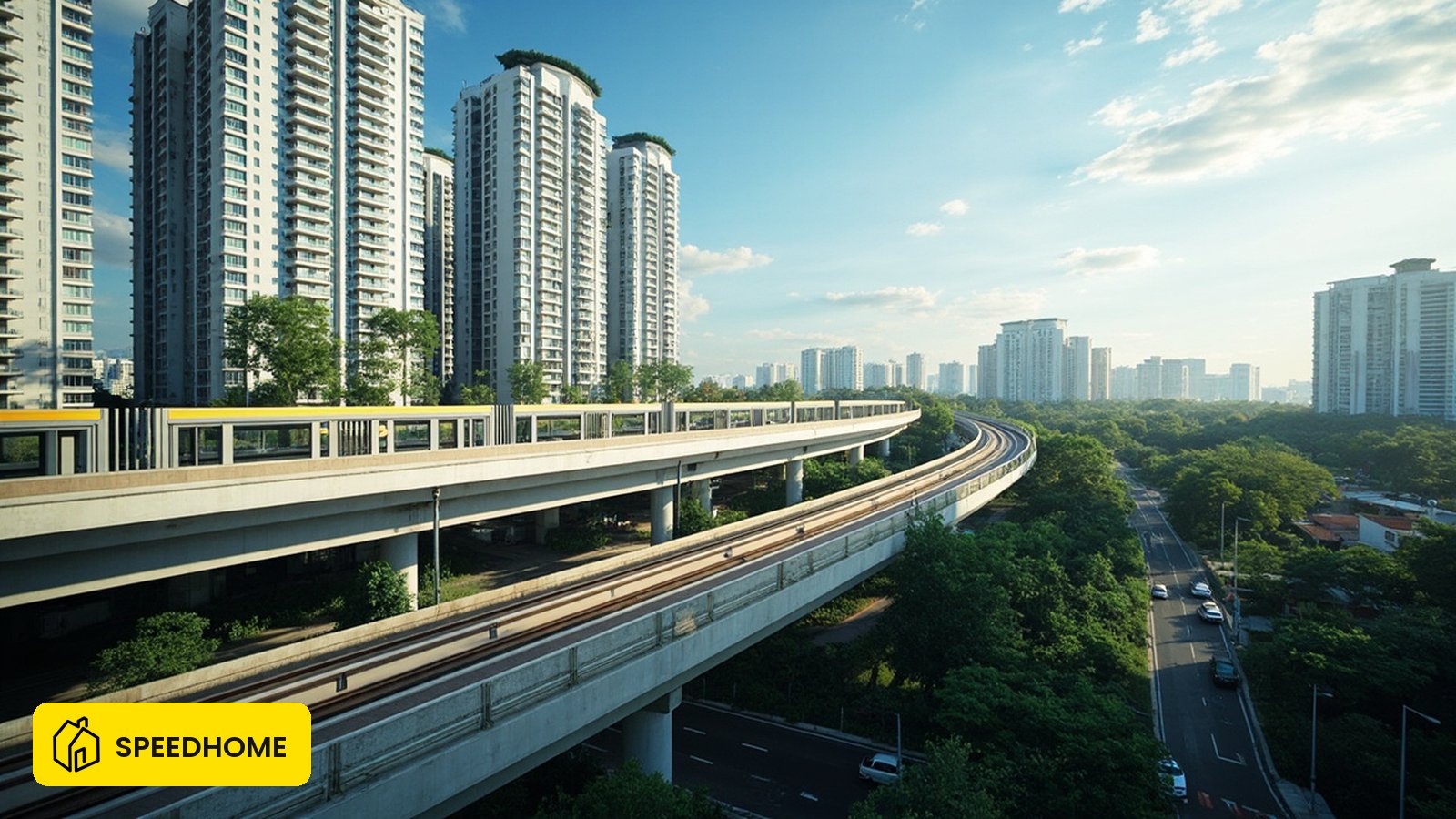 Condominium towers near the LRT Kelana Jaya Line terminus in Petaling Jaya