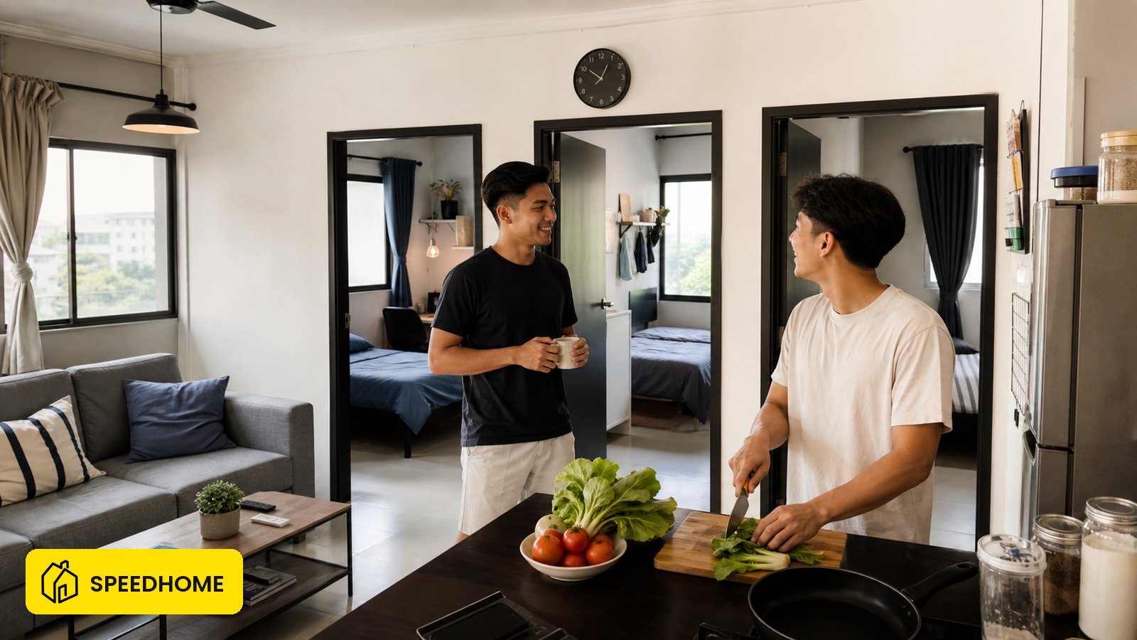 Banding coliving dan bilik sewa sebelum bayar: perjanjian, peraturan rumah, util