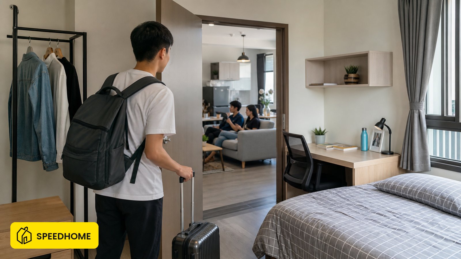 比较马来西亚 bilik sewa untuk pelajar 三种选择——PBSA、managed co-living、非正式转租——按通勤距离、首期现金、文