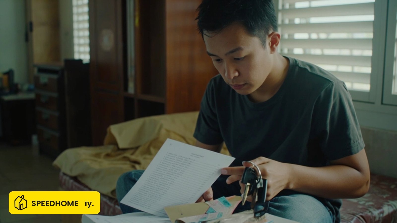 Tenant checking room rental fees and deposit checklist before signing in Malaysia