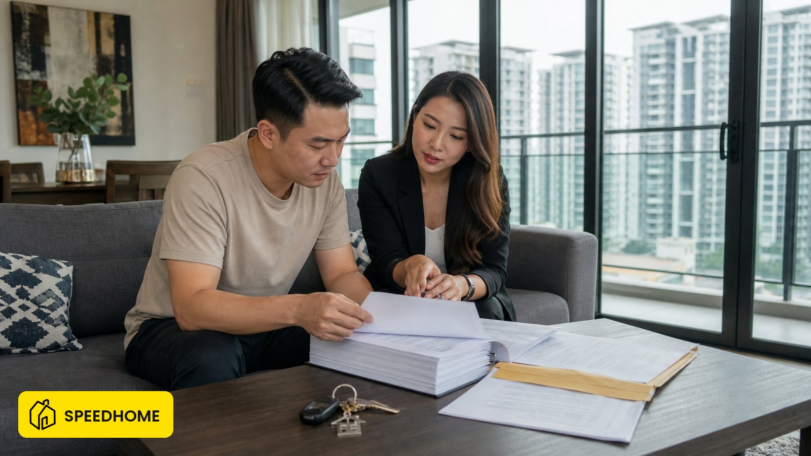 可以——程序与一般转名不同。分层地契未发出前转售须走「转让契约」路径,发展商、融资方、买方银行三道同意书缺一不可,耗时约 4–8 个月。附实操 6 步与买方融资