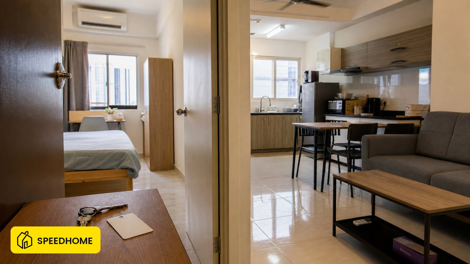 马来西亚 co-living 是什么 [2026]：与租房间、分租差别、KL/PJ 月租 RM900-2,500、入住前必问 5 问与屋规清单，SPEEDHOM