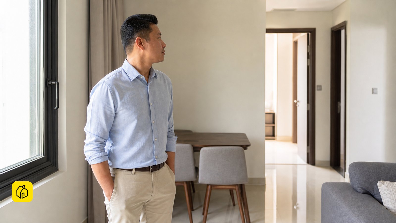 Malaysian landlord assessing a reversible apartment fit-out for long-term rental.