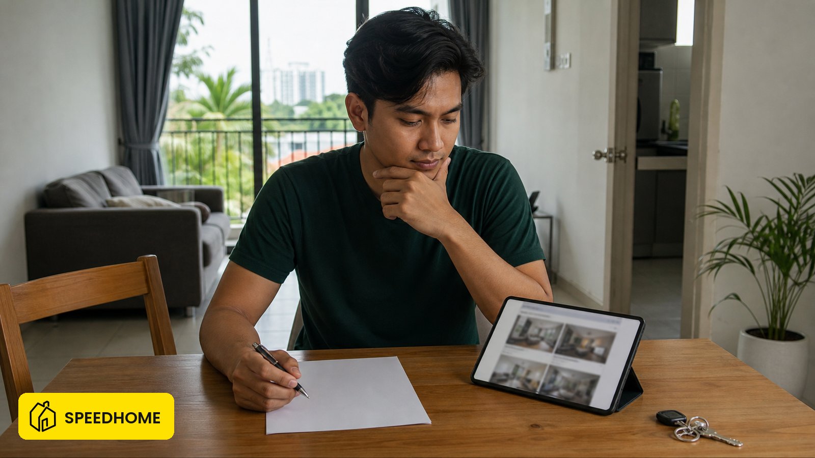 Work out a safe rent in 5 minutes: take-home x 25-35%, real monthly costs, upfro