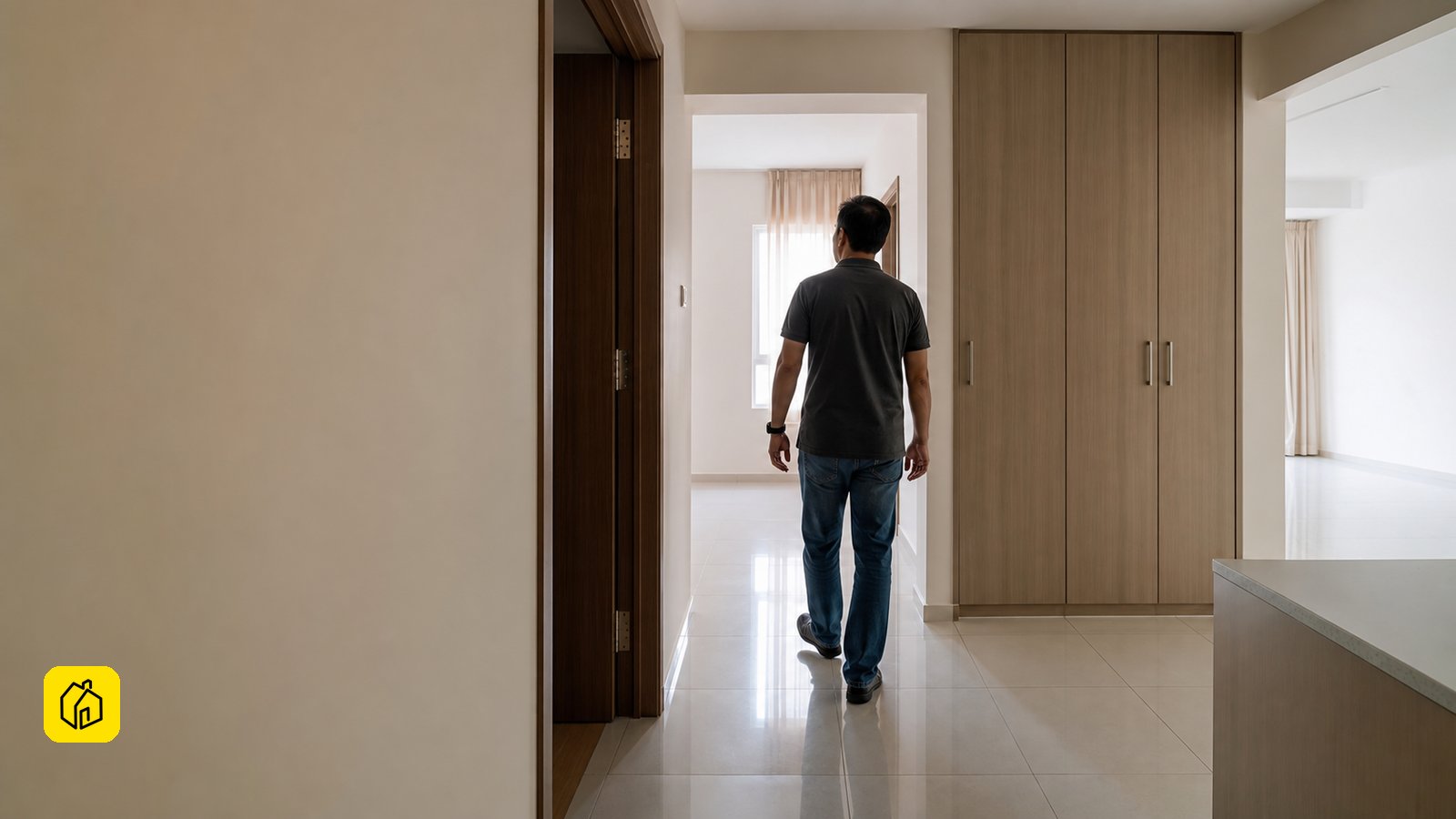 Malaysian landlord assessing a reversible apartment fit-out for long-term rental.