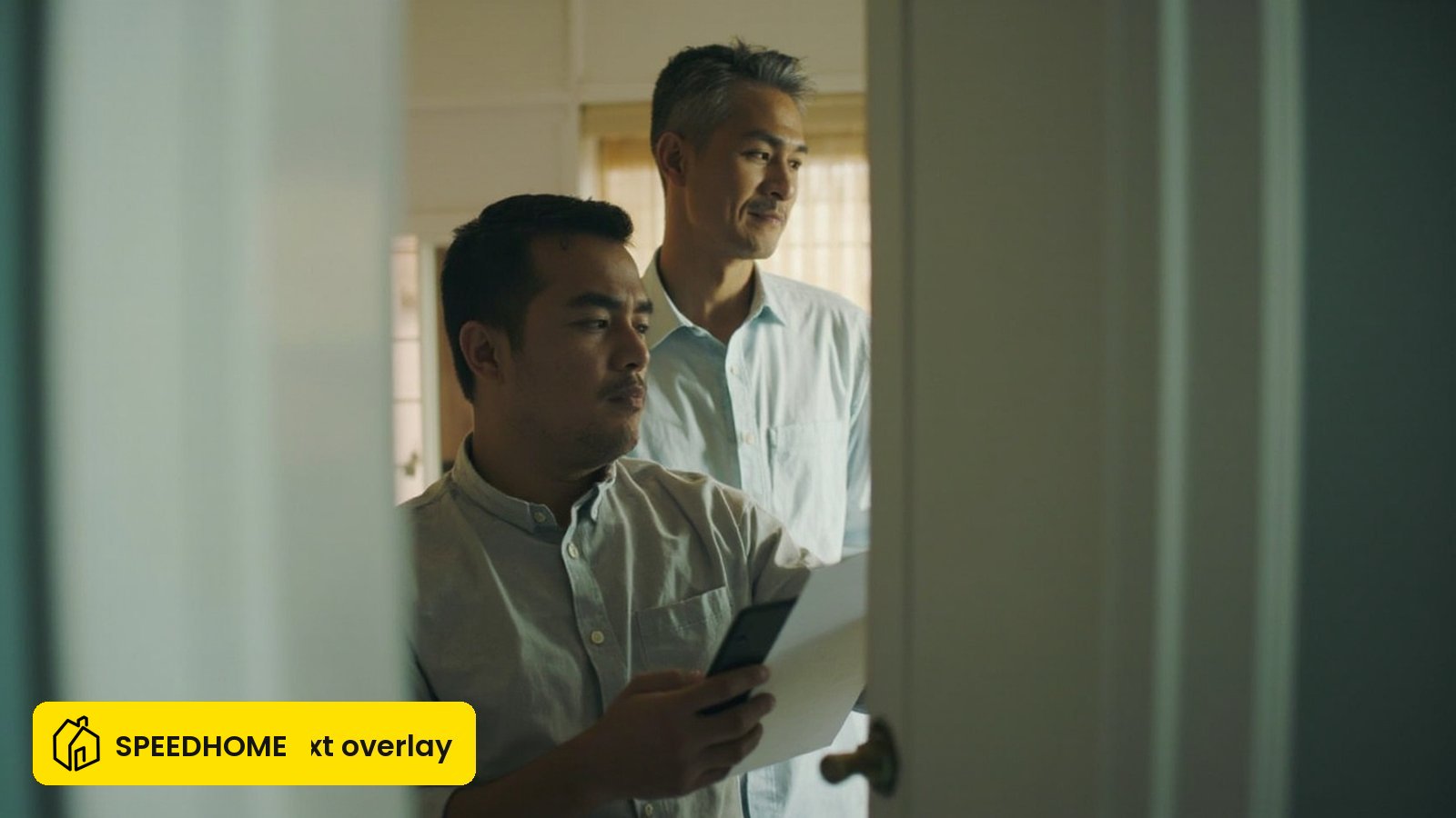 Malaysian landlord inspecting a rental unit during handover