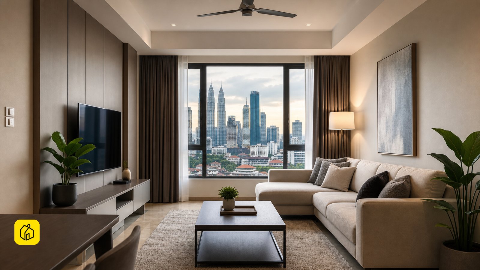 Illustrative Kuala Lumpur compact studio prepared for a long-term rental decision