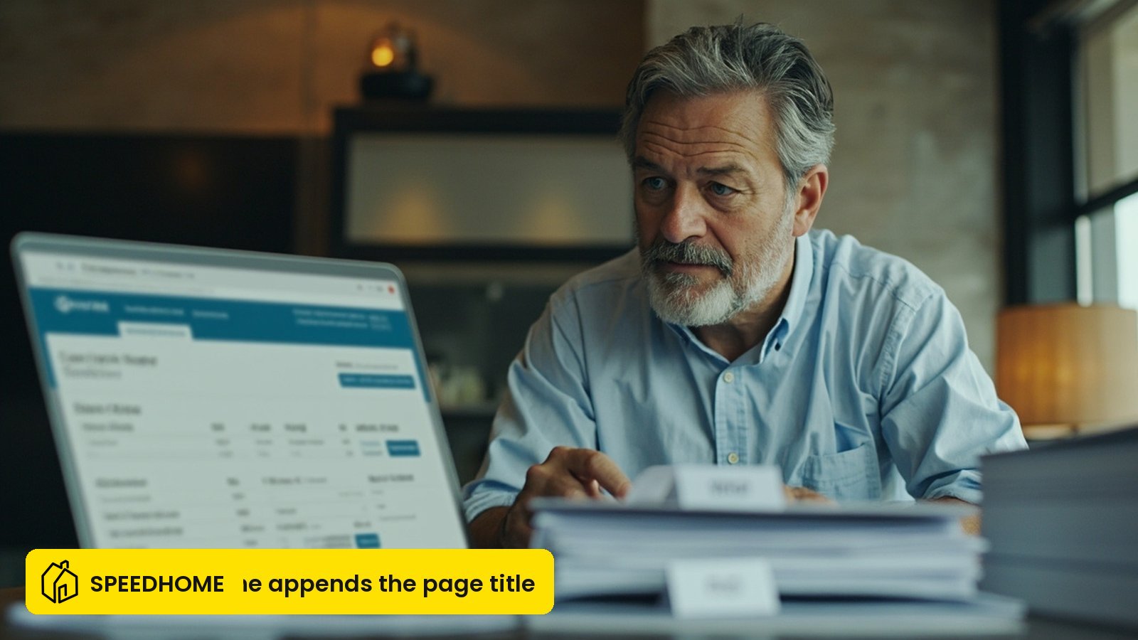 Overseas landlord reviewing Malaysian rental income tax records and expense schedule on a laptop