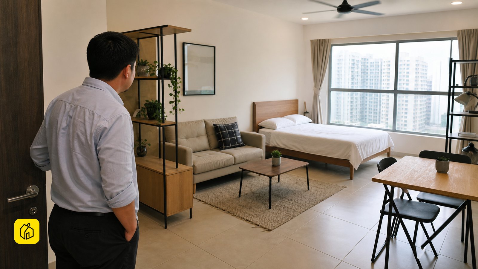 Malaysian landlord assessing an efficient apartment living and bedroom layout for long-term tenancy.