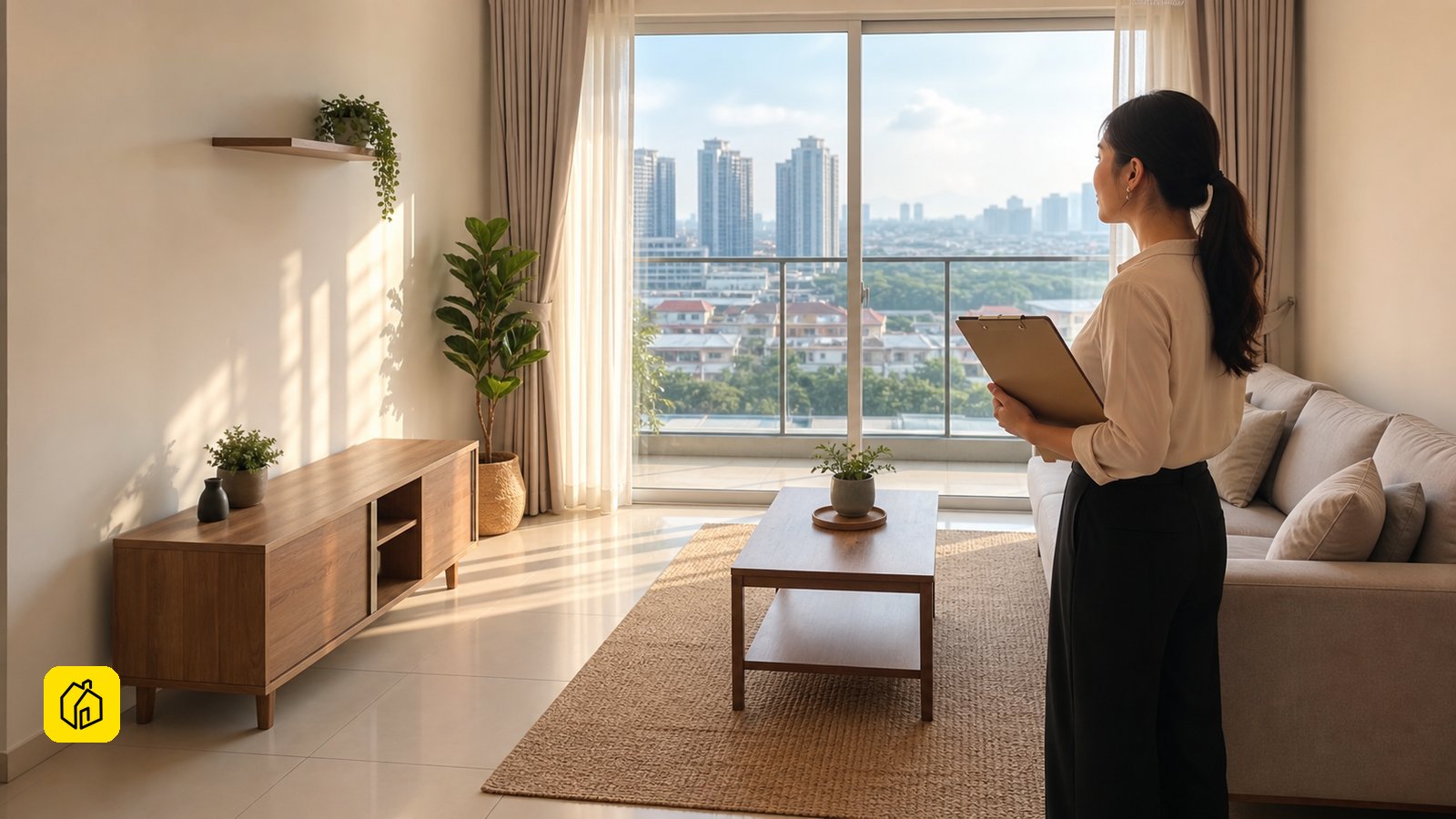 Malaysian landlord reviewing a well-kept whole-unit rental handover.