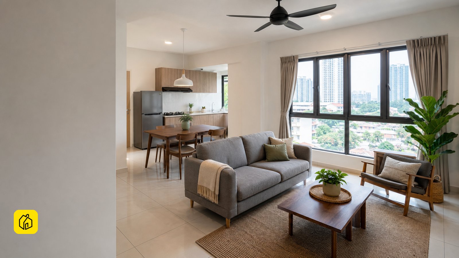 Illustrative Malaysian apartment viewing scene for a SouthPlace Residences rental investment decision