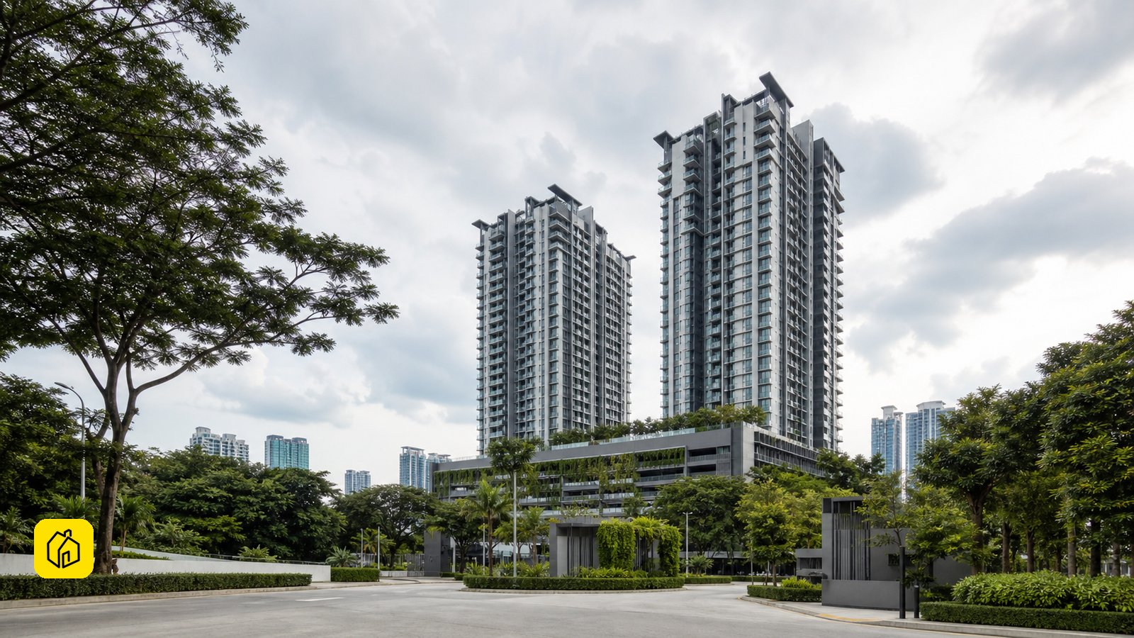 Daylight exterior of The Leafz in Sungai Besi, Kuala Lumpur