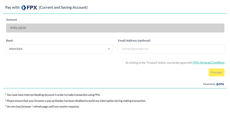 FPX Payment - SPEEDHOME Guide