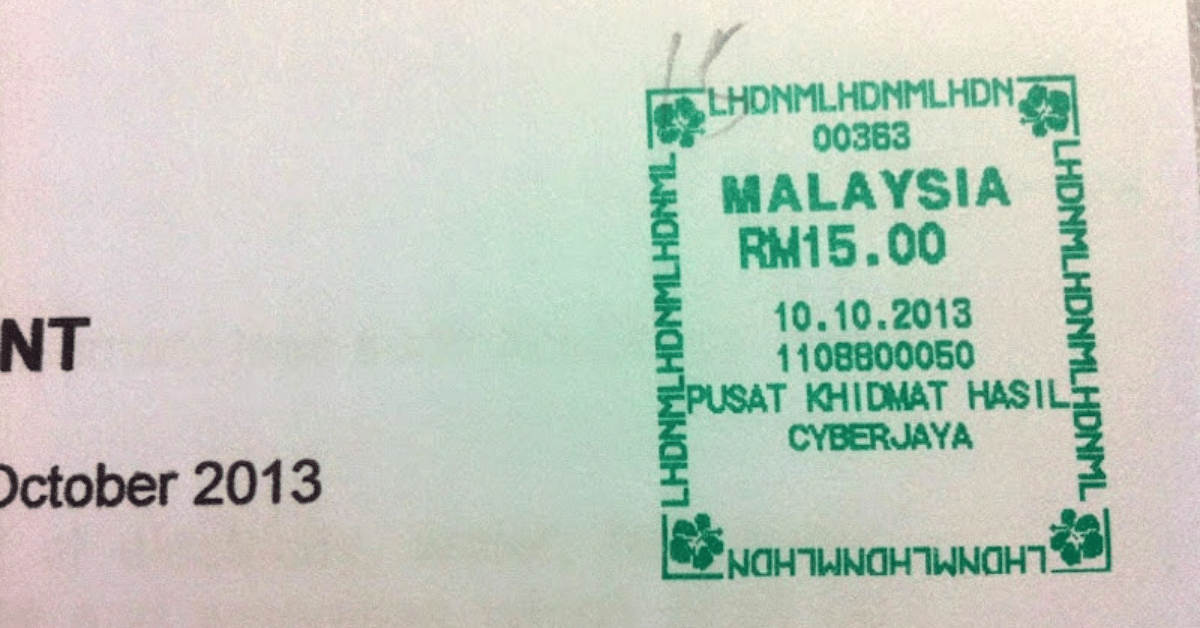 Lhdn stamping