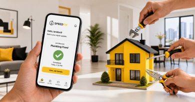 A Malaysian landlord using the SPEEDFIX app to manage property maintenance seamlessly in a modern condominium