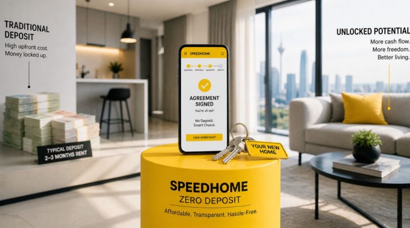 A high-impact visual representation of the affordable and transparent cost structure of SPEEDHOME for Malaysian landlords and tenants