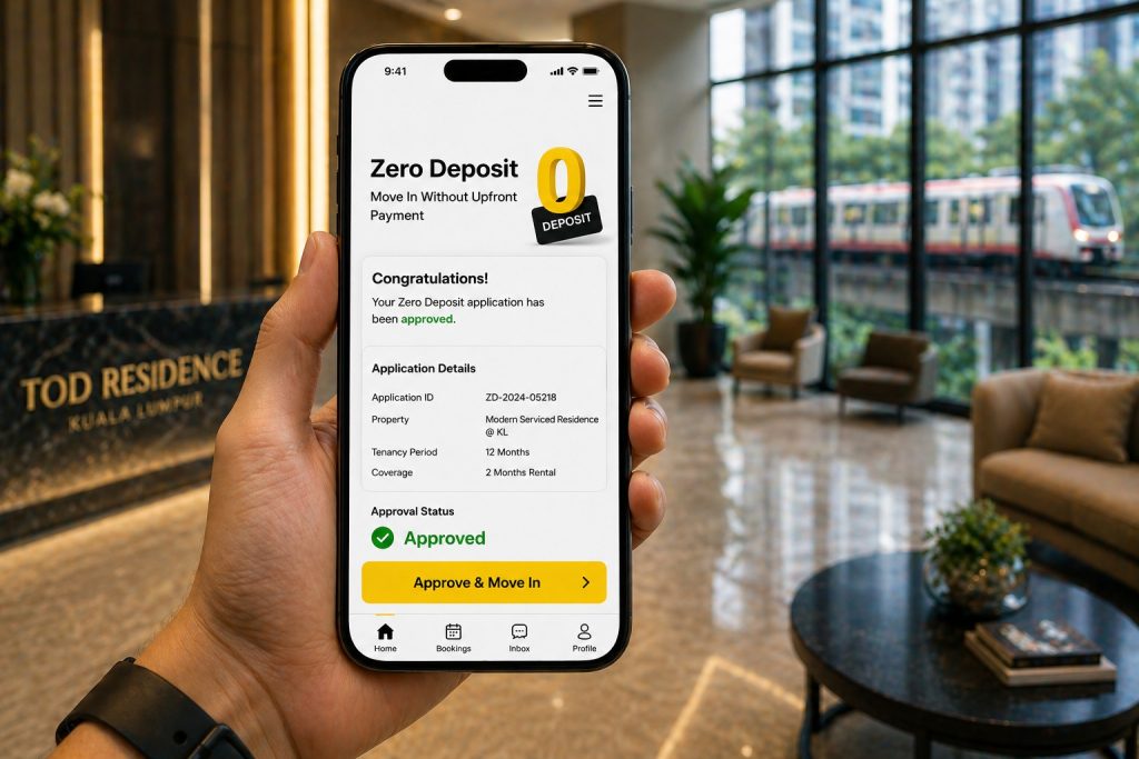 Cara menyewa rumah dekat LRT tanpa deposit tinggi menggunakan SPEEDHOME Zero Deposit.
