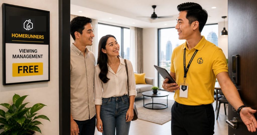 SPEEDHOME Homerunners managing a property viewing for free, providing convenience for Malaysian landlords