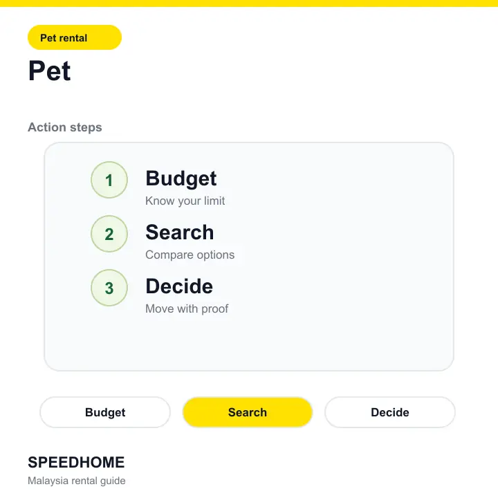 Pet action steps