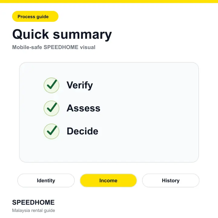 Branded checklist visual for How to Screen Tenants in Malaysia: The Landlord‚Äôs Checklist summary image