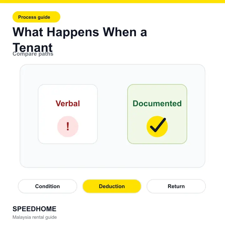 Branded checklist visual for What Happens When a Tenant Damages Your Property in Malaysia comparison image