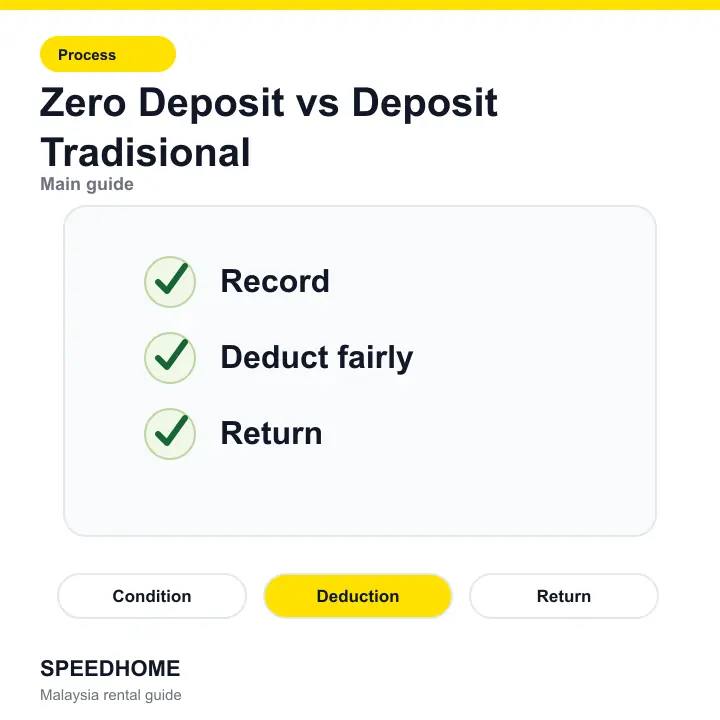 Zero Deposit vs Deposit Tradisional overview