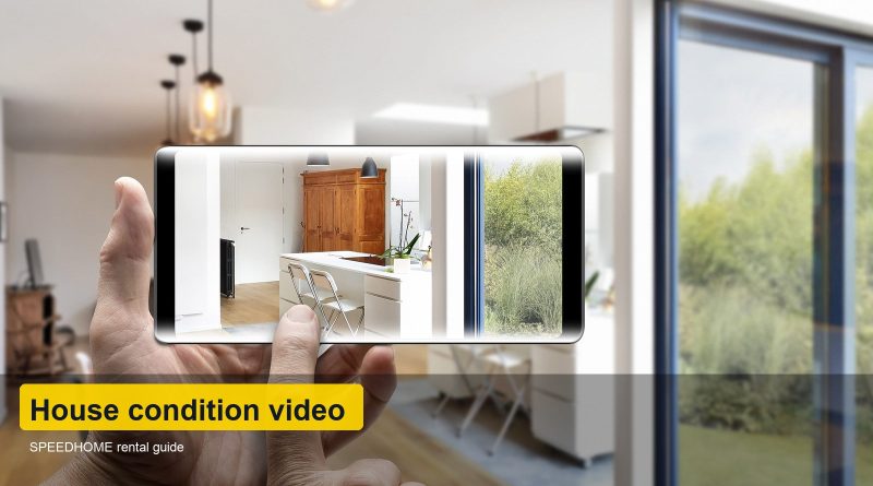 Tenant recording a house condition video before move in