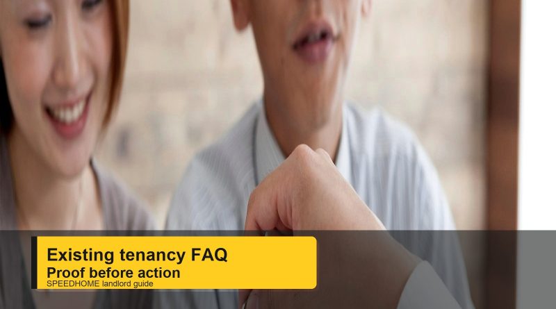 Existing tenancy landlord FAQ handover and evidence checklist